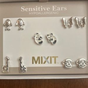 Five animal themed earrings